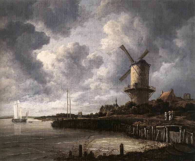 RUISDAEL, Jacob Isaackszon van The Windmill at Wijk bij Duurstede af Germany oil painting art
